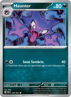 Carta Haunter da coleção Paldean Fates