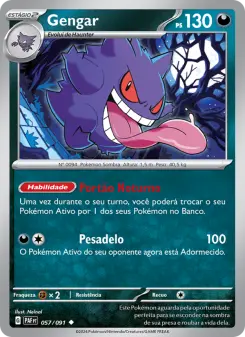 Carta Gengar da coleção Paldean Fates