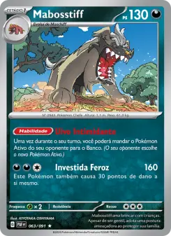 Carta Mabosstiff da coleção Paldean Fates
