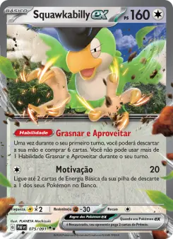 Carta Squawkabilly ex da coleção Paldean Fates