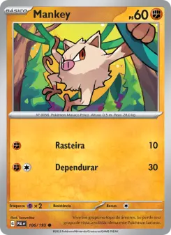 Carta Mankey da coleção Paldea Evolved