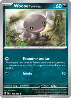 Carta Paldean Wooper da coleção Paldea Evolved
