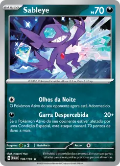 Carta Sableye da coleção Paldea Evolved