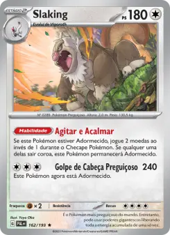 Carta Slaking da coleção Paldea Evolved