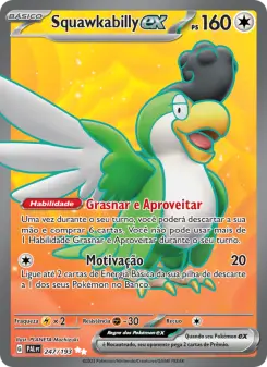Carta Squawkabilly ex da coleção Paldea Evolved