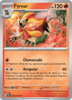 Carta Pyroar da coleção Paldea Evolved