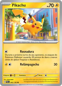 Carta Pikachu da coleção Paldea Evolved