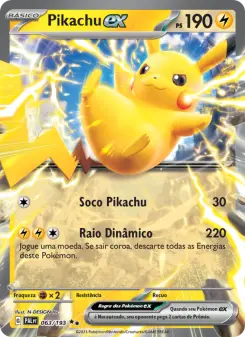 Carta Pikachu ex da coleção Paldea Evolved