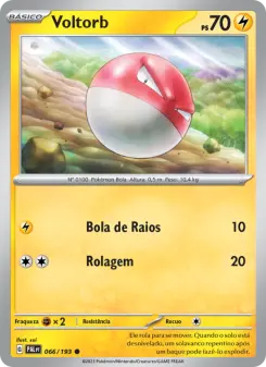 Carta Voltorb da coleção Paldea Evolved
