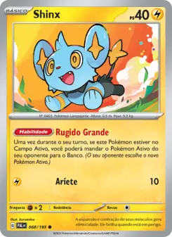Carta Shinx da coleção Paldea Evolved