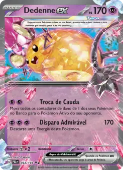 Carta Dedenne ex da coleção Paldea Evolved