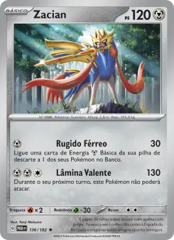 Carta Zacian da coleção Paradox Rift