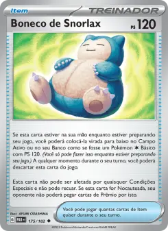 Carta Snorlax Doll da coleção Paradox Rift