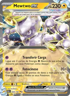 Carta Mewtwo ex da coleção Paradox Rift