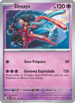 Carta Deoxys da coleção Paradox Rift
