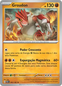 Carta Groudon da coleção Paradox Rift