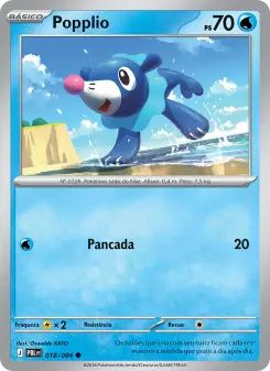 Carta Popplio da coleção Pitch Black