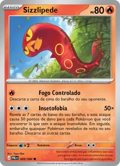 Carta Sizzlipede da coleção Pitch Black