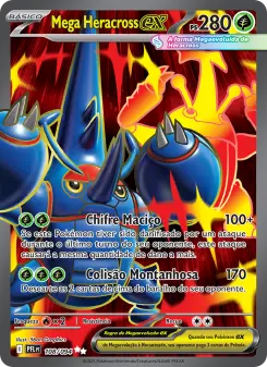Carta Mega Heracross ex da coleção Phantasmal Flames