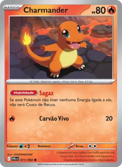 Carta Charmander da coleção Phantasmal Flames
