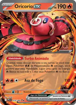 Carta Oricorio ex da coleção Phantasmal Flames