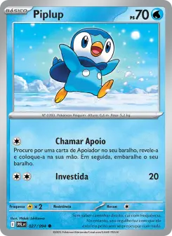 Carta Piplup da coleção Phantasmal Flames
