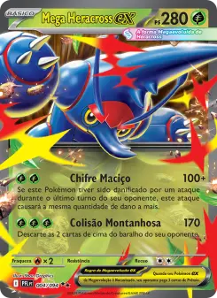 Carta Mega Heracross ex da coleção Phantasmal Flames