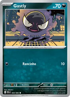 Carta Gastly da coleção Phantasmal Flames