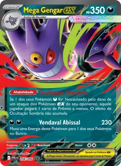 Carta Mega Gengar ex da coleção Phantasmal Flames
