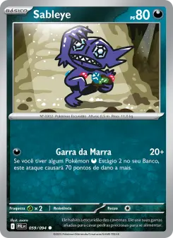 Carta Sableye da coleção Phantasmal Flames