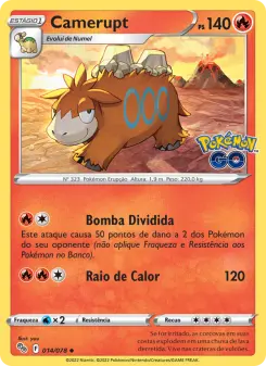 Carta Camerupt da coleção Pokémon GO