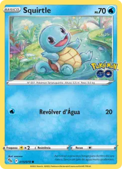 Carta Squirtle da coleção Pokémon GO