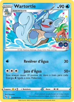 Carta Wartortle da coleção Pokémon GO