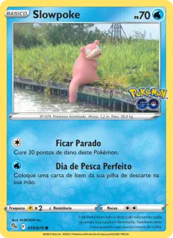 Carta Slowpoke da coleção Pokémon GO