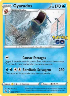 Carta Gyarados da coleção Pokémon GO