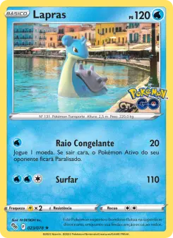 Carta Lapras da coleção Pokémon GO