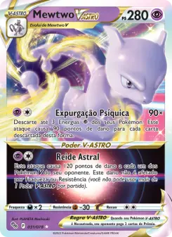Carta Mewtwo VSTAR da coleção Pokémon GO