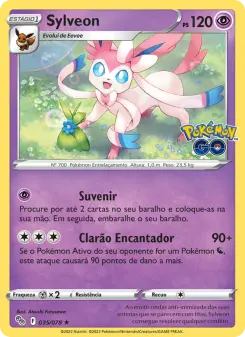 Carta Sylveon da coleção Pokémon GO