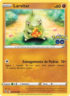 Carta Larvitar da coleção Pokémon GO