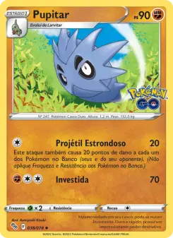 Carta Pupitar da coleção Pokémon GO