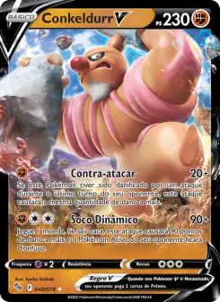 Carta Conkeldurr V da coleção Pokémon GO