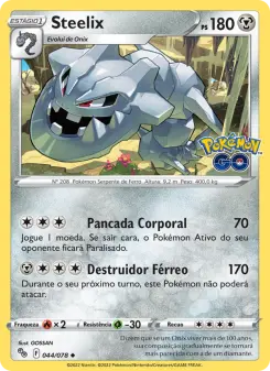 Carta Steelix da coleção Pokémon GO