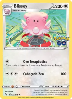 Carta Blissey da coleção Pokémon GO