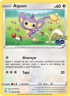 Carta Aipom da coleção Pokémon GO