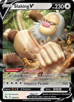 Carta Slaking V da coleção Pokémon GO