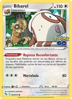Carta Bibarel da coleção Pokémon GO