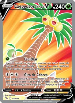 Carta Alolan Exeggutor V da coleção Pokémon GO