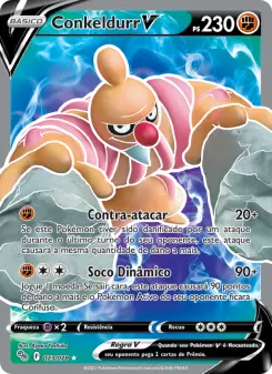 Carta Conkeldurr V da coleção Pokémon GO
