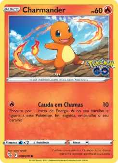 Carta Charmander da coleção Pokémon GO