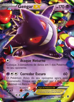 Carta Gengar EX da coleção Phantom Forces